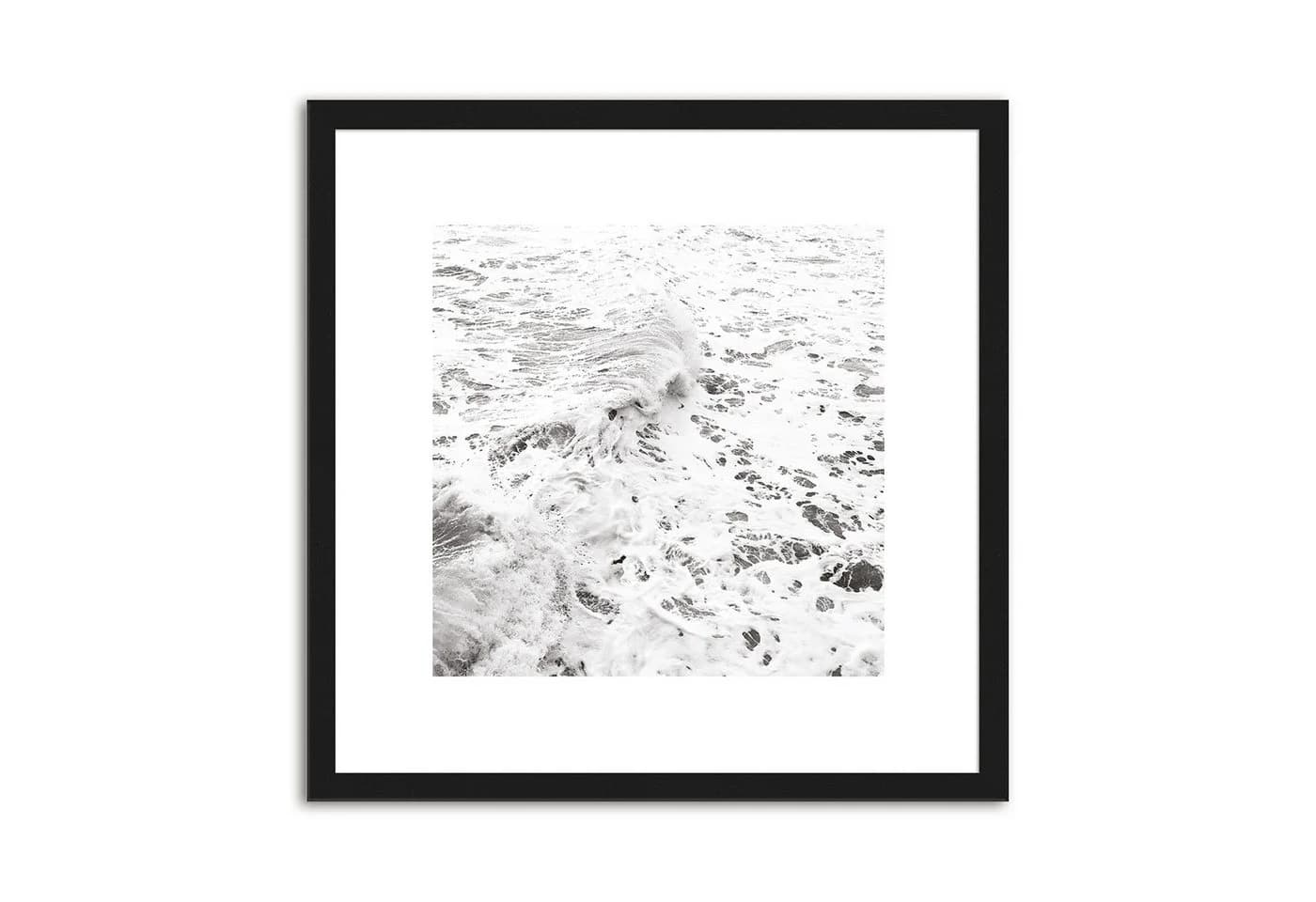 artissimo Bild mit Rahmen Design-Poster-Set Schwarz-Weiß Strand und Meer - Bild 4