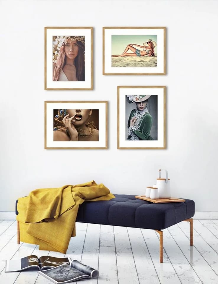 artissimo Bilderrahmen 40x50 cm inkl. Passepartout für DIN A3 Eiche Holz - Bild 4