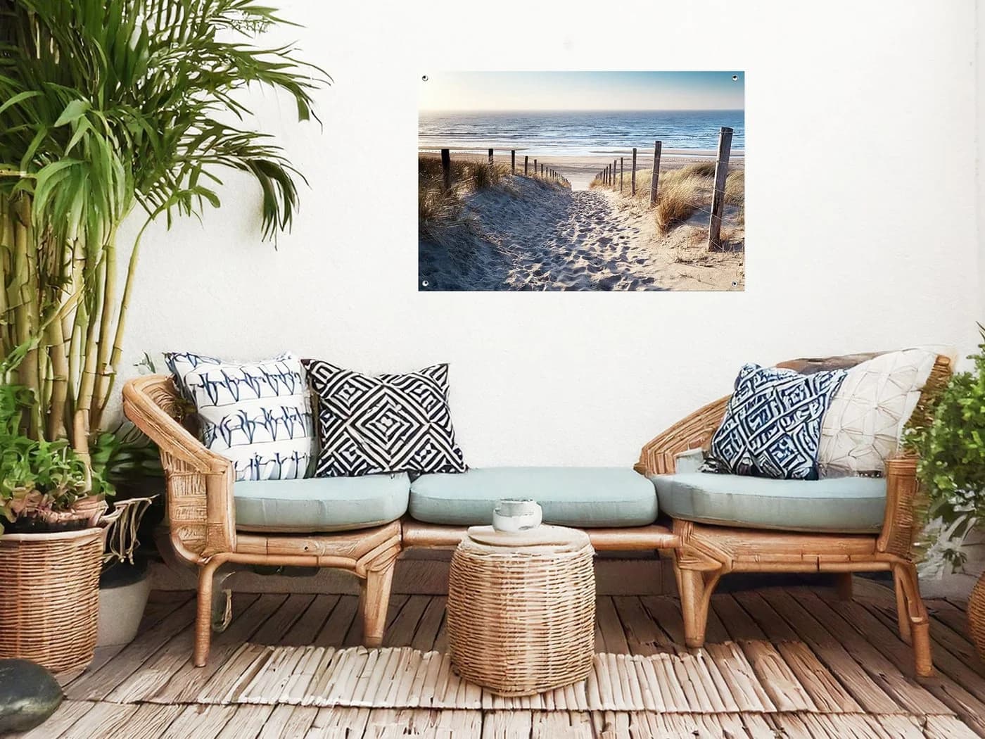 artissimo Outdoor-Poster Meer Dünen Garten-Deko 90x60cm - Bild 4
