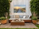 artissimo Garten-Poster XXL 120x80cm Outdoor-Deko Strand Bild 4