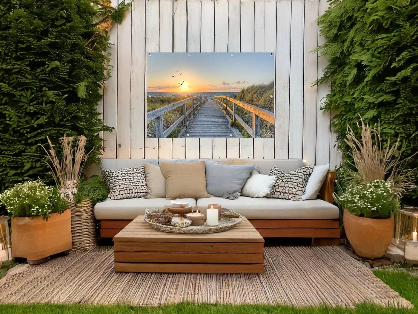 artissimo Garten-Poster XXL 120x80cm Outdoor-Deko Strand - Bild 4