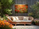 artissimo Poster XXL Blumenwiese Outdoor-Deko Wetterfest Bild 4