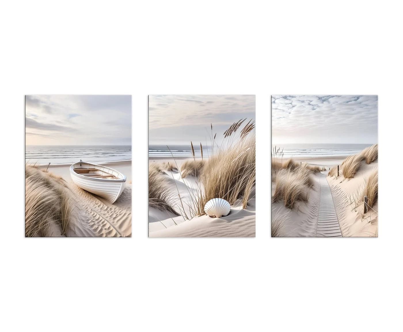 artissimo 3er-Bilderset Wandbilder Strand und Meer Nordsee Dünen - Bild 4