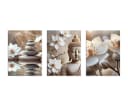 artissimo 3er-Bilderset Wandbilder Beige Weiß Zen Buddha Bild 4