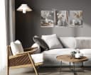 artissimo 3er-Bilderset Wandbilder Beige Weiß Moderne Natur Bild 3