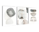 artissimo 3er-Bilderset Forexplatte Beige/Weiß Abstrakt Bild 2