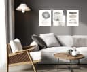 artissimo 3er-Bilderset Forexplatte Beige/Weiß Abstrakt Bild 3