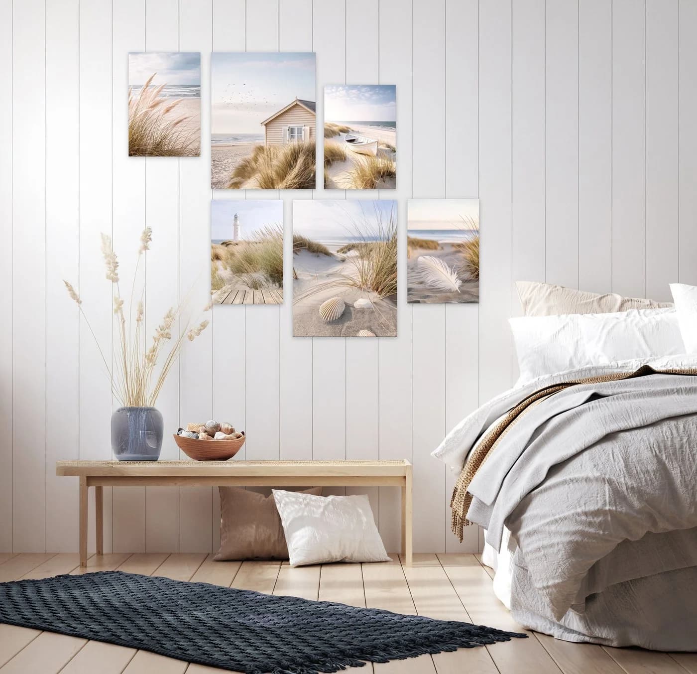 artissimo 6er-Bilderset Maritime Wandbilder Strand Natur