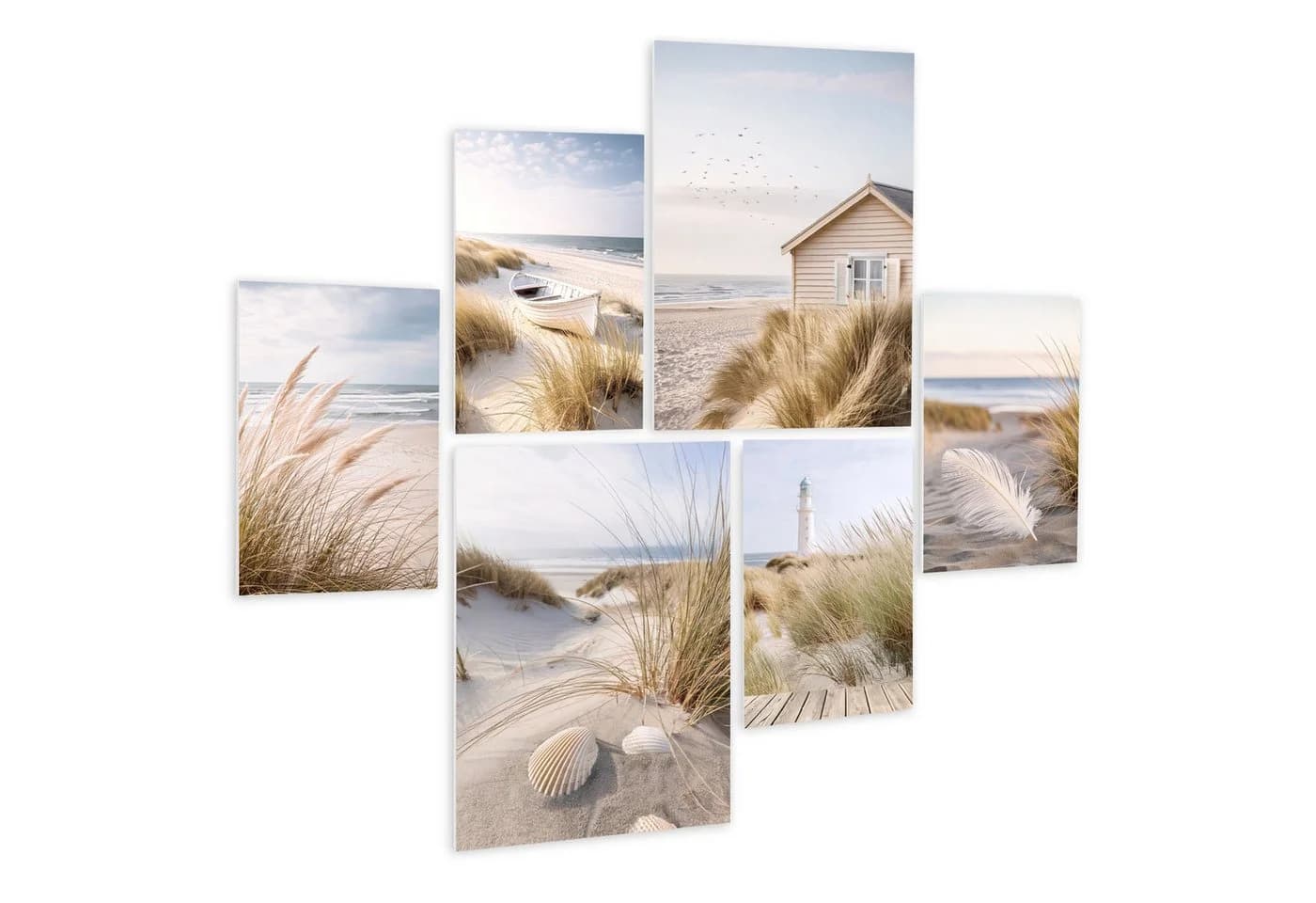 artissimo 6er-Bilderset Maritime Wandbilder Strand Natur - Bild 2