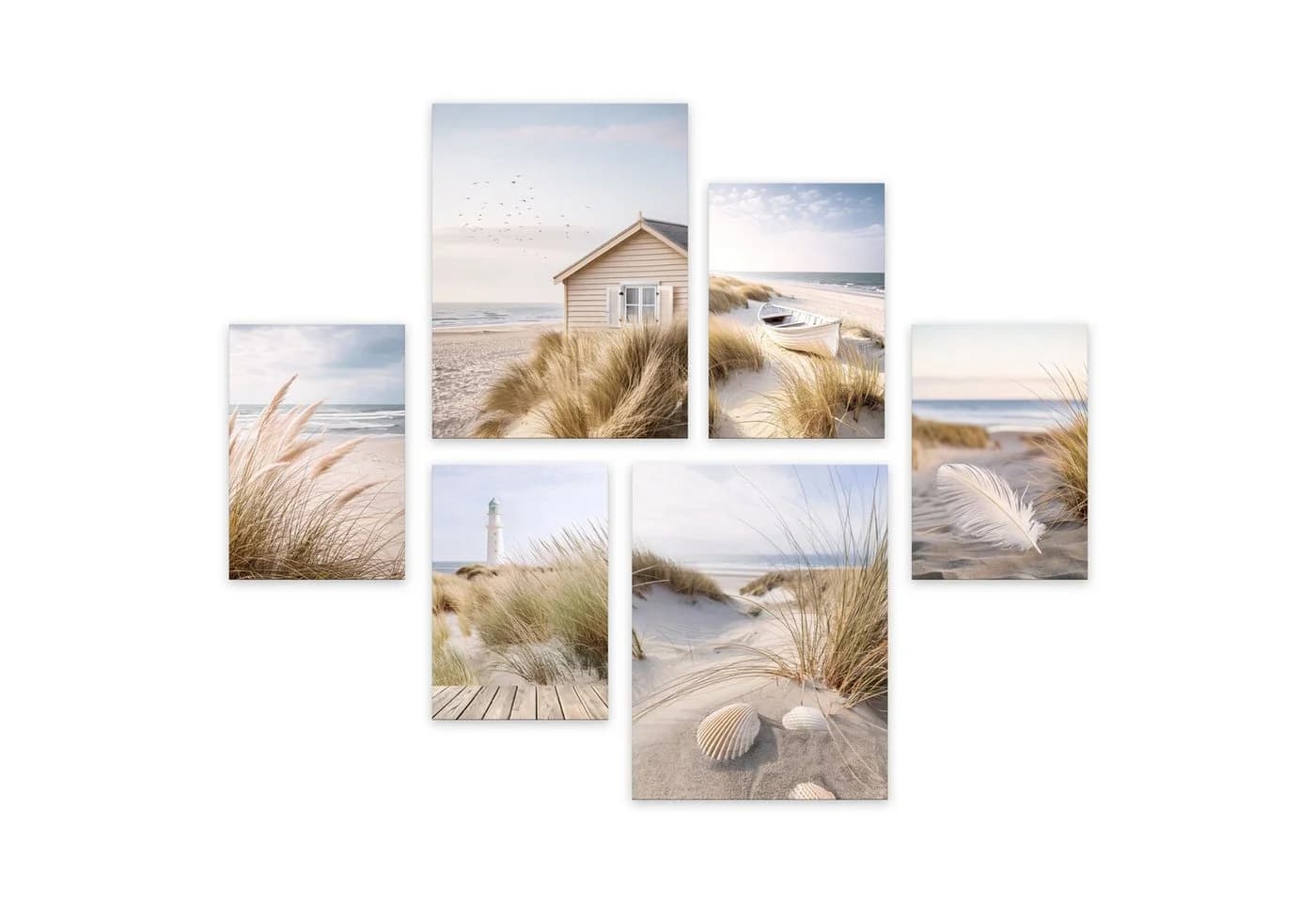 artissimo 6er-Bilderset Maritime Wandbilder Strand Natur - Bild 4