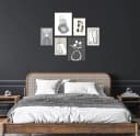 artissimo 6er-Bilderset Abstrakt Beige Schwarz Grau Weiß Forex Bild 3