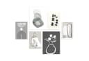 artissimo 6er-Bilderset Abstrakt Beige Schwarz Grau Weiß Forex Bild 4