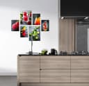 artissimo 6er-Bilder-Set Cocktails Wanddekos Schwarz/Grün Modern Bild 1
