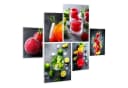 artissimo 6er-Bilder-Set Cocktails Wanddekos Schwarz/Grün Modern Bild 2