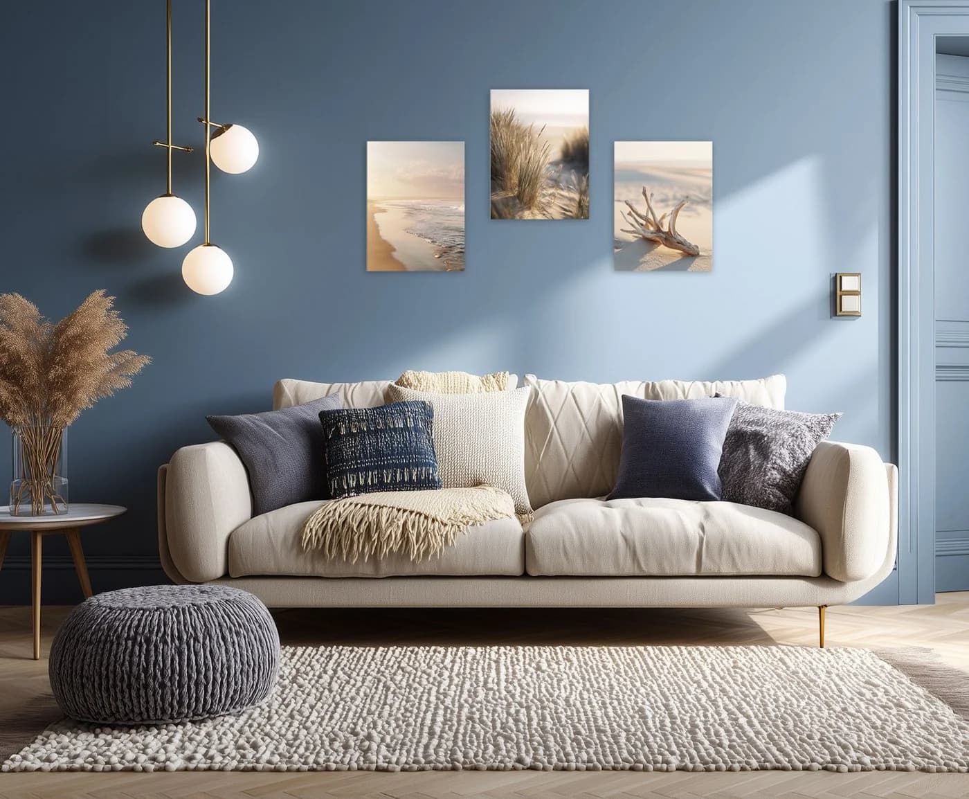 artissimo 3er-Bilderset Stranddeko Beige Maritime Wandbilder - Bild 3