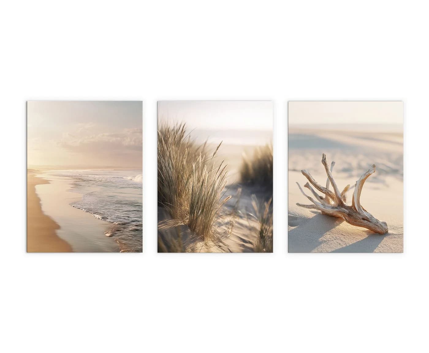 artissimo 3er-Bilderset Stranddeko Beige Maritime Wandbilder - Bild 5