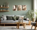 artissimo 3er-Bilder-Set Japandi Wanddeko Beige Braun Bild 1