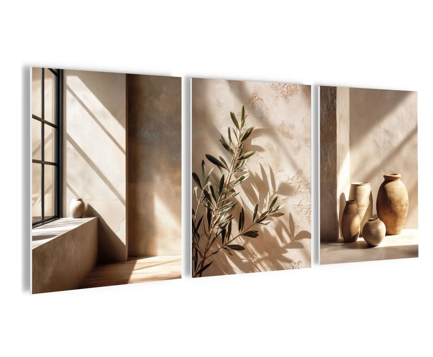 artissimo 3er-Bilder-Set Japandi Wanddeko Beige Braun - Bild 2