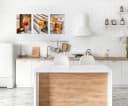 artissimo 3er-Bilder-Set Cocktail-Motive Orange Beige Forex Bild 1