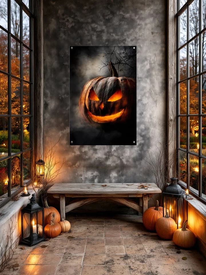 artissimo Halloween Gartenposter 60x90cm wetterfest Kürbis - Bild 3