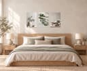 artissimo 3er-Bilderset Japandi Wanddeko Eukalyptus Beige Grau Grün Bild 3