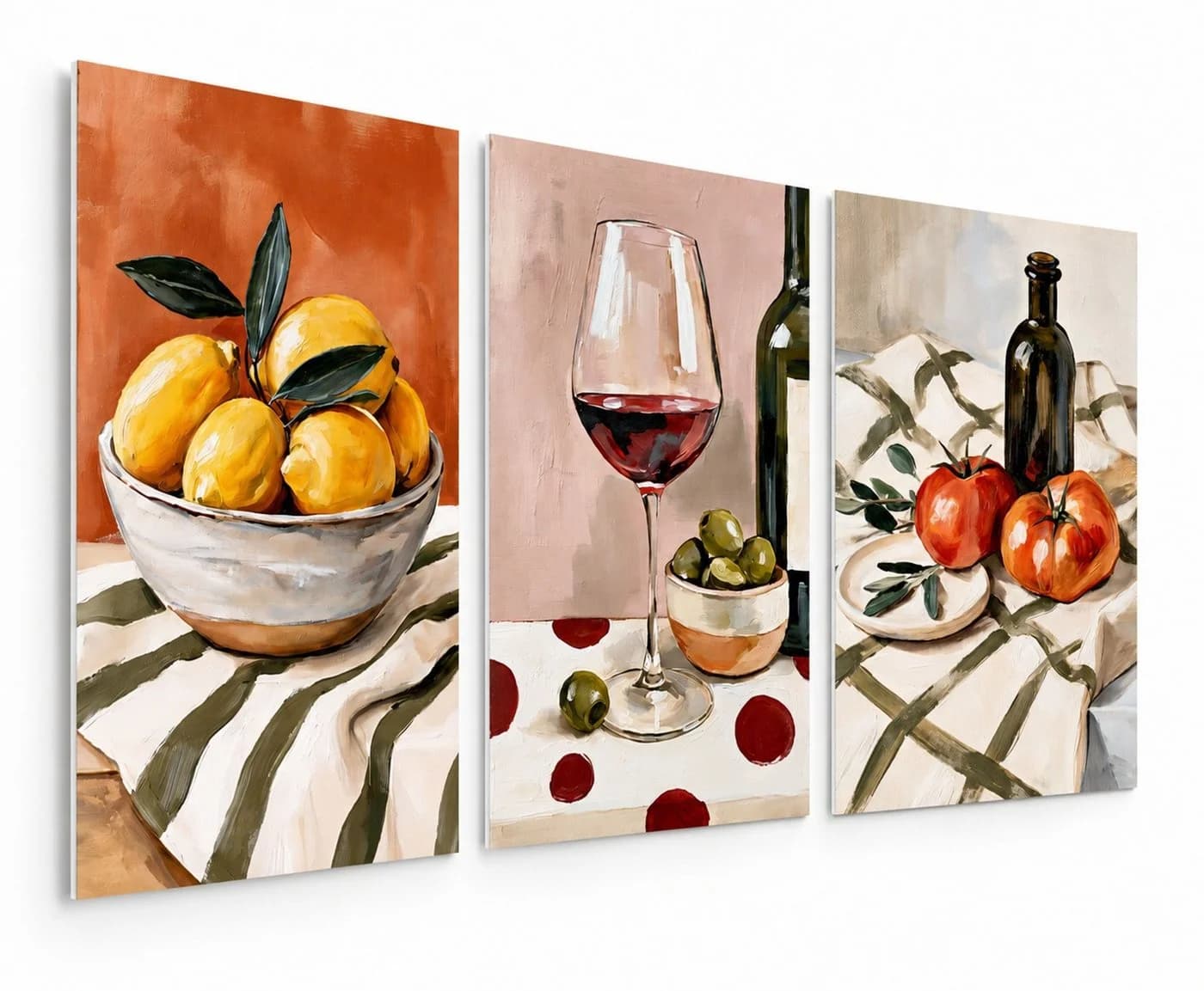 artissimo 3er-Bilderset Wanddeko mediterran Stillleben Forex - Bild 2