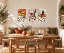 artissimo 3er-Bilderset Wanddeko mediterran Stillleben Forex Bild 3