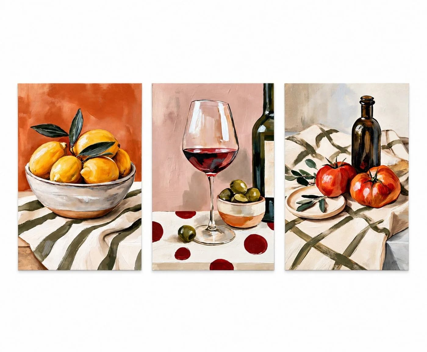 artissimo 3er-Bilderset Wanddeko mediterran Stillleben Forex - Bild 5
