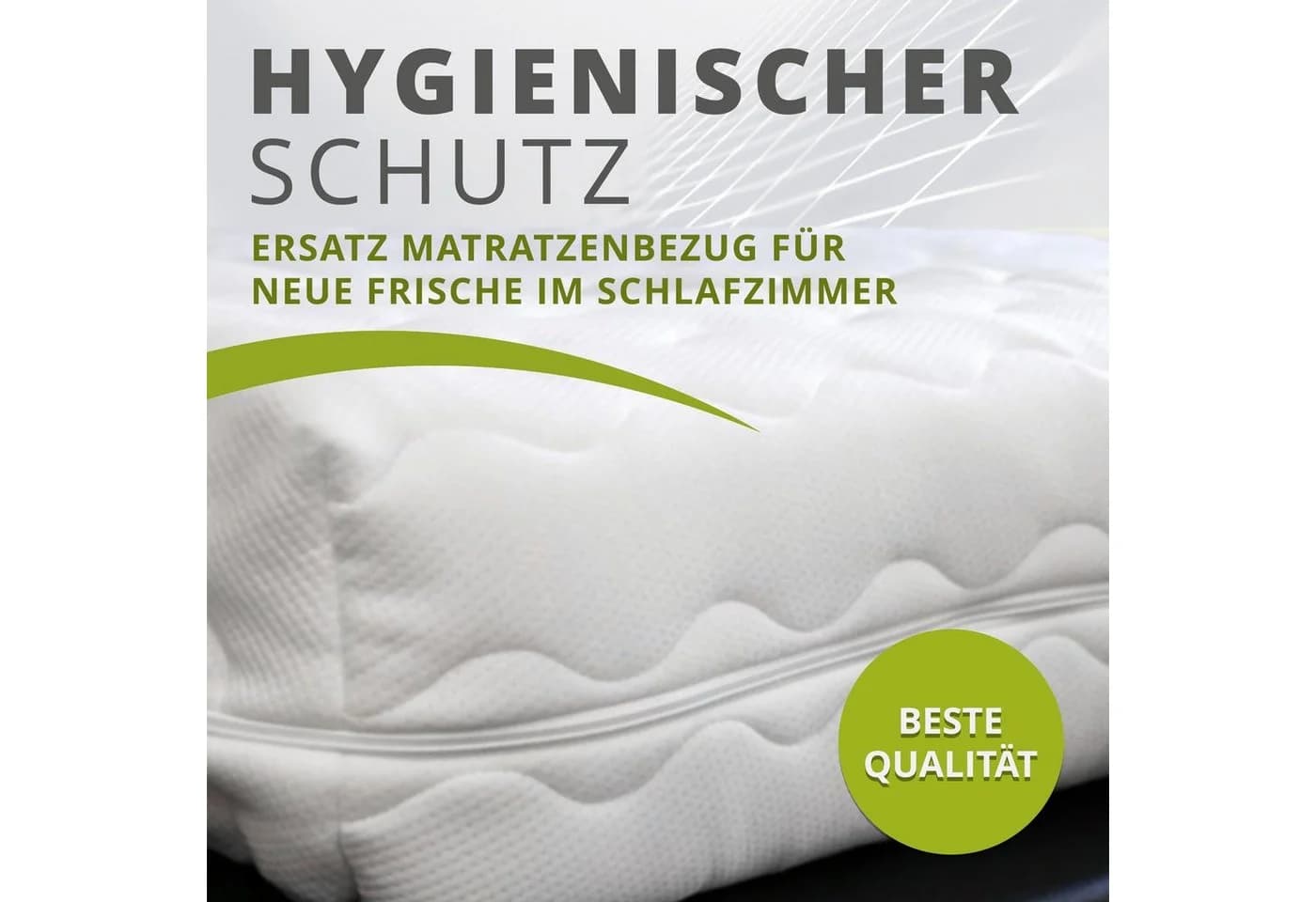 BettwarenShop Matratzenbezug Doppeltuch-Stepp mit Rundumreißverschluss - Bild 5
