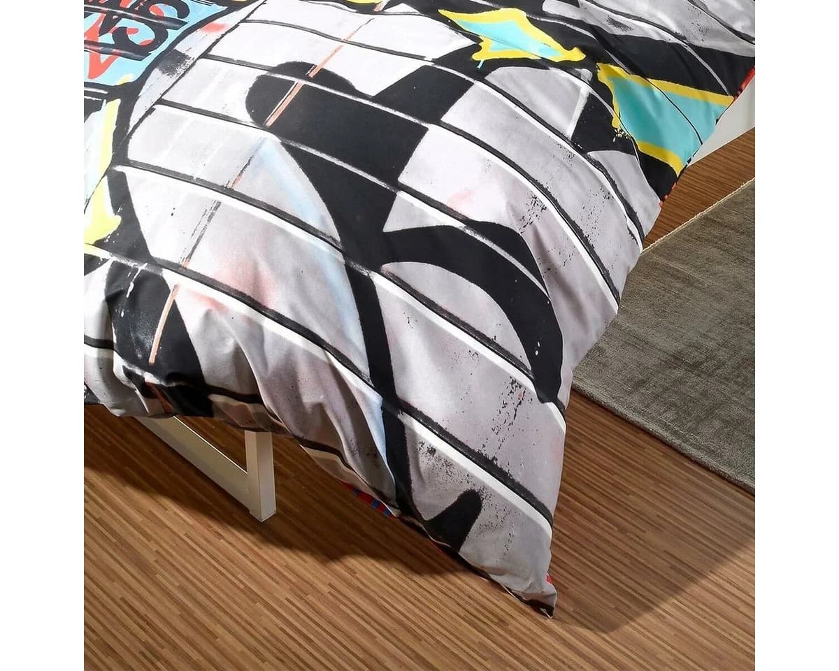 BETTWARENSHOP Bettwäsche Graffiti Renforce 2-teilig Bunt Jugendzimmer - Bild 3