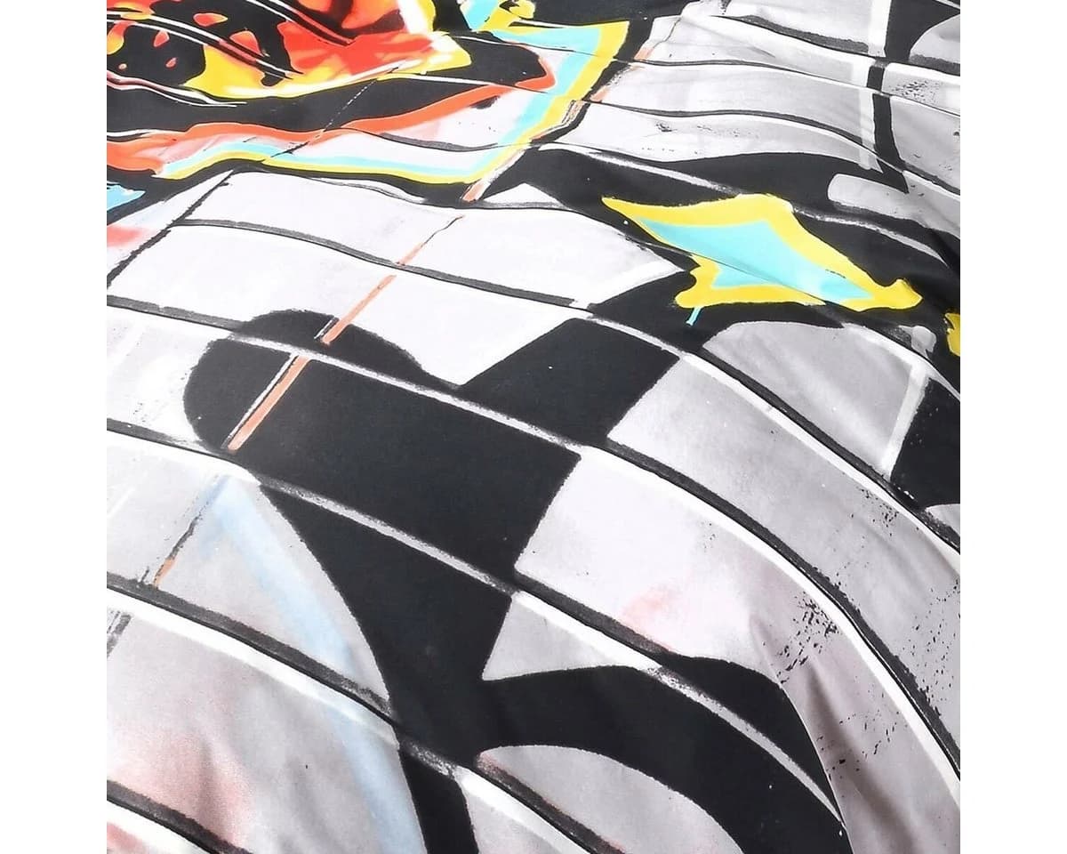 BETTWARENSHOP Bettwäsche Graffiti Renforce 2-teilig Bunt Jugendzimmer - Bild 4