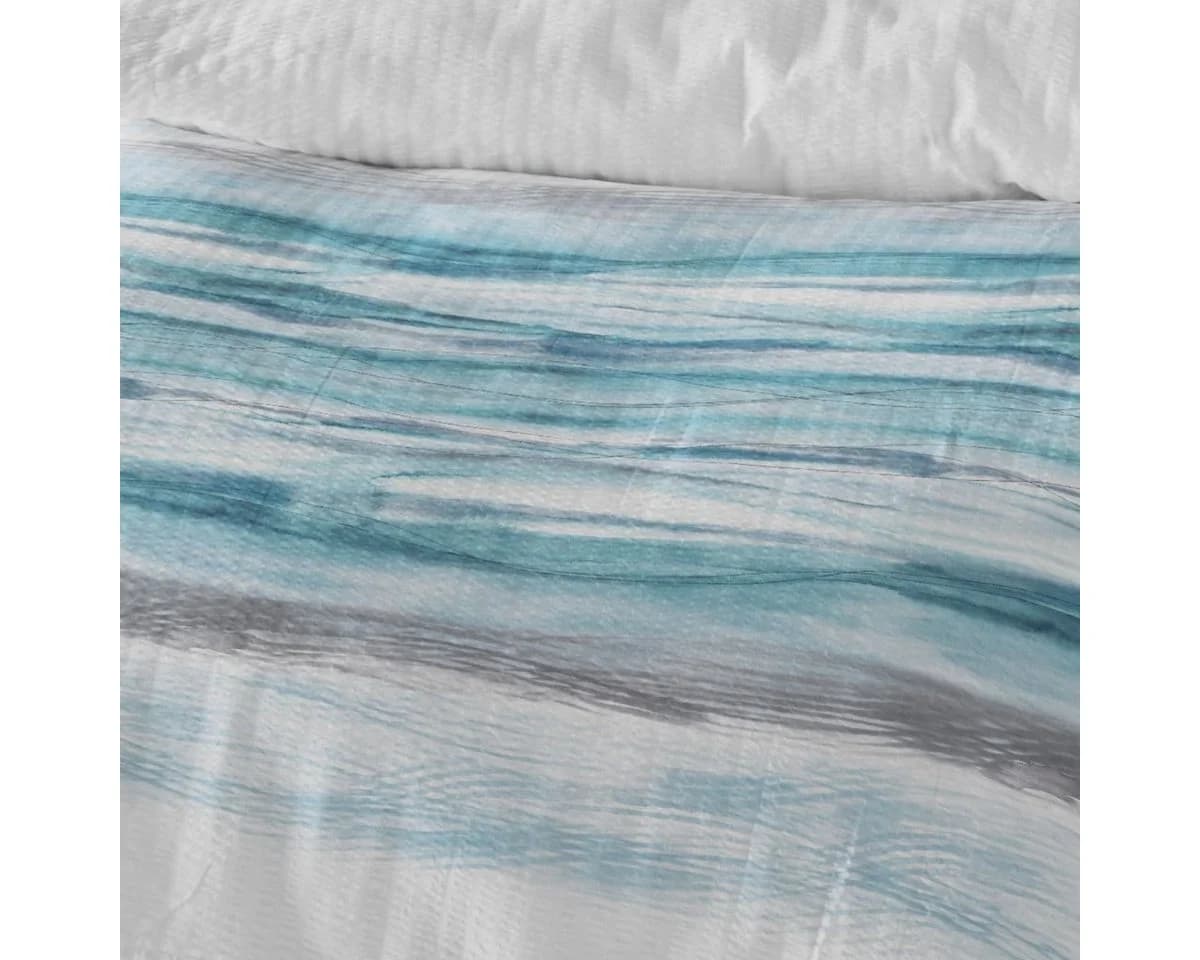 TRAUMSCHLAF Bettwäsche Wellen Seersucker 2-teilig Bügelfrei Blau - Bild 4