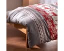 TRAUMSCHLAF Bettwäsche Hirsch Flanell 2-teilig Rot/Weiß Strickoptik Bild 3