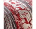 TRAUMSCHLAF Bettwäsche Hirsch Flanell 2-teilig Rot/Weiß Strickoptik Bild 4