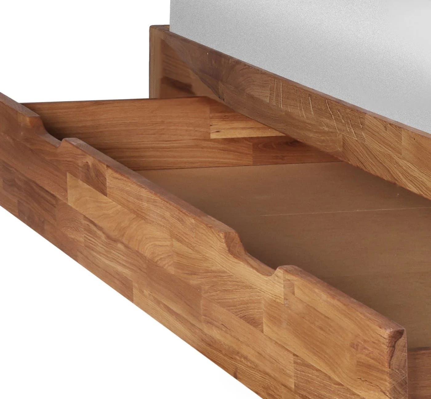 Homeline Eiche Massivholz Doppelbett mit Schublade geölt Modern - Bild 4