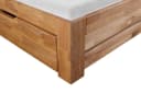 Homeline Eiche Massivholz Doppelbett mit Schublade geölt Modern Bild 5