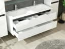Homeline Badmöbel-Set Dennis New 8-tlg. Weiß Hochglanz mit Keramik-Waschtisch Bild 5