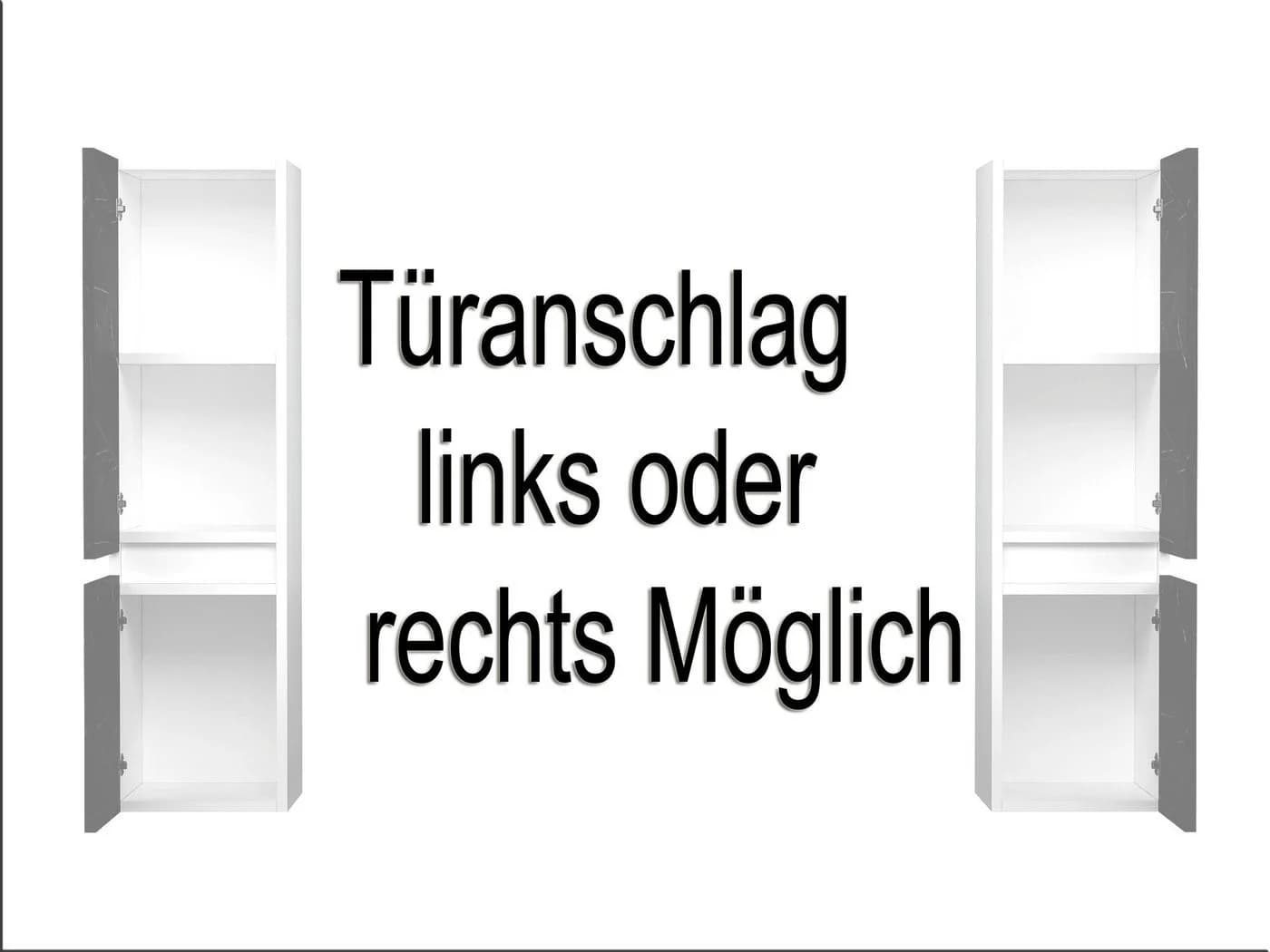 Homeline Hängeschrank Weiß Eiche Hochschrank - Bild 4