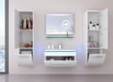 Homeline Badmöbel-Set 6-tlg. 70 cm Weiß Hochglanz LED Touch Bild 5