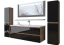 Homeline Badezimmer-Set 90 cm Eiche Schwarz Kaiser Mit Danny Spiegel Bild 2