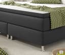 Homeline Boxspringbett 180x200 cm Schwarz mit Matratze und Topper Bild 4