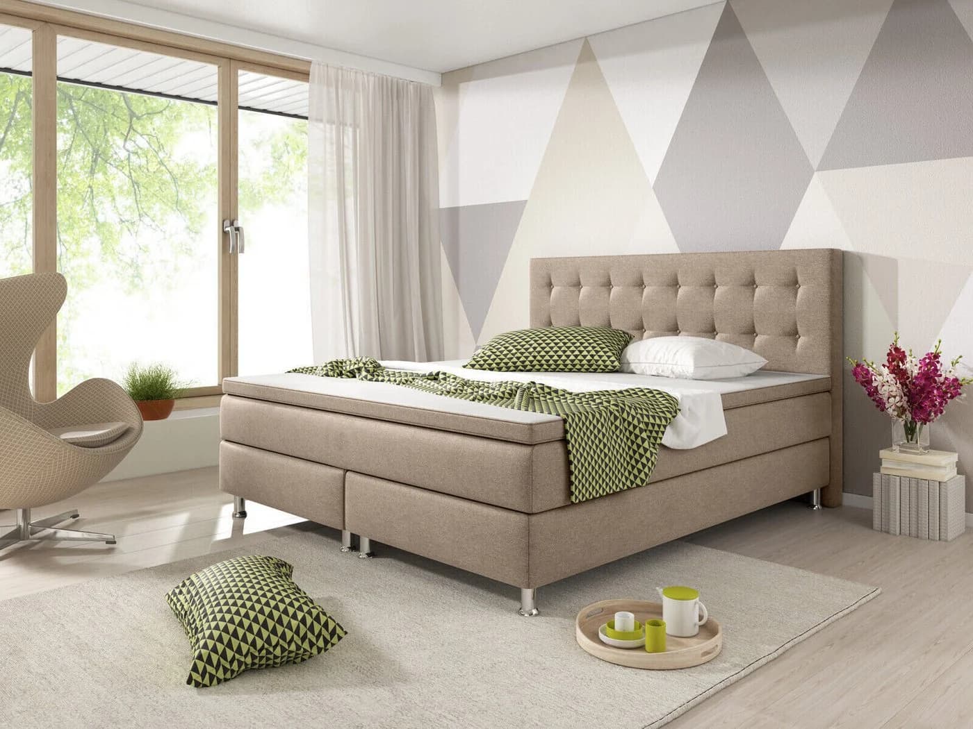 Homeline Boxspringbett 180x200 cm mit Matratze und Topper - Bild 4