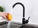Homeline Küchenarmatur 360° Wasserhahn Küche Mischbatterie Spültisch Schwarz Bild 2