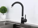 Homeline Küchenarmatur 360° Wasserhahn Küche Mischbatterie Spültisch Schwarz Bild 4