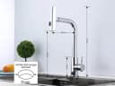 Homeline Küchenarmatur 360° Wasserhahn Küche Mischbatterie Spültisch Chrom Bild 3