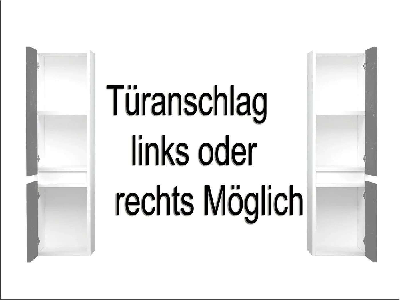 Homeline Hängeschrank Weiß Marmoroptik Badezimmerschrank - Bild 4
