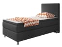 Homeline Boxspringbett 90x200 Schwarz Anthrazit mit Topper Bild 1