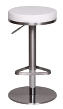 Wohnling Barhocker WL1.294 Weiß Edelstahl höhenverstellbar Bild 1