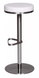 Wohnling Barhocker WL1.294 Weiß Edelstahl höhenverstellbar Bild 4