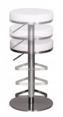 Wohnling Barhocker WL1.294 Weiß Edelstahl höhenverstellbar Bild 5